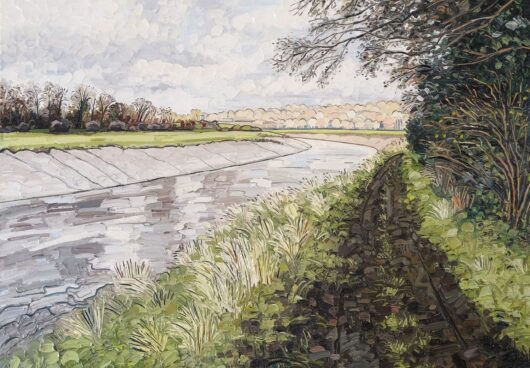 Muddy path near sea mills