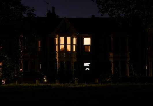 a house in the dark
